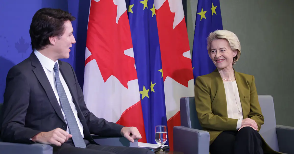 Chuyến thăm của Ursula von der Leyen, Chủ tịch Ủy ban Châu Âu, tới Canada. Mối quan hệ của châu Âu và Canada thông qua hiệp định CETA.