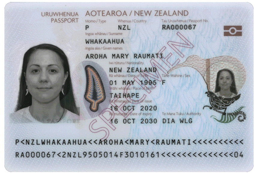 Trang thông tin hộ chiếu New Zealand