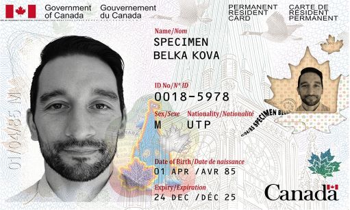 Mẫu thẻ thường trú nhân Canada 2020 - hiện tại (PR Card Sample)