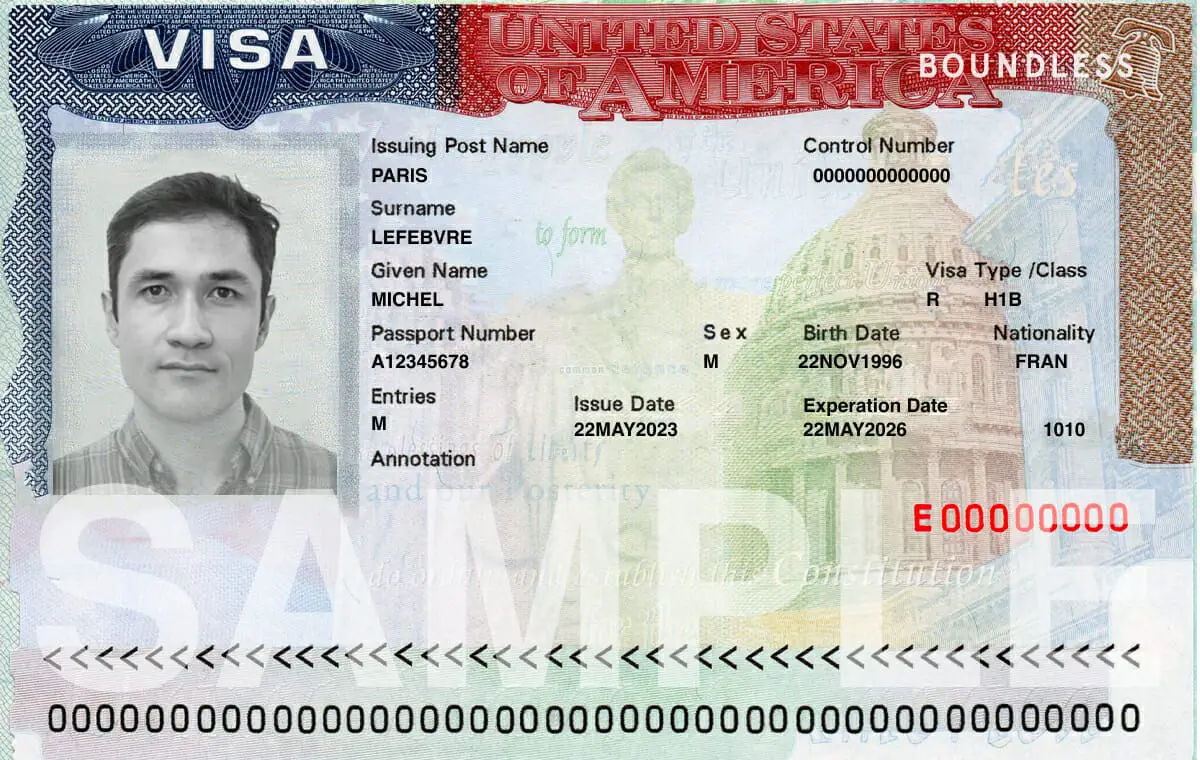 Mẫu Visa H-1B