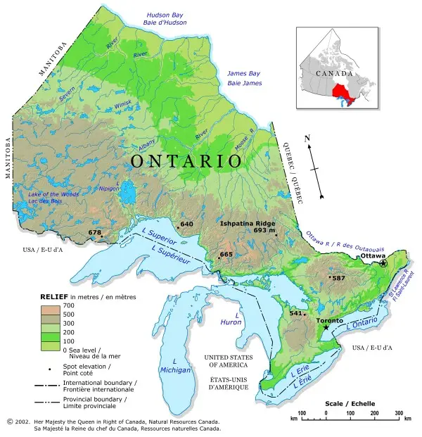 Địa lý Ontario