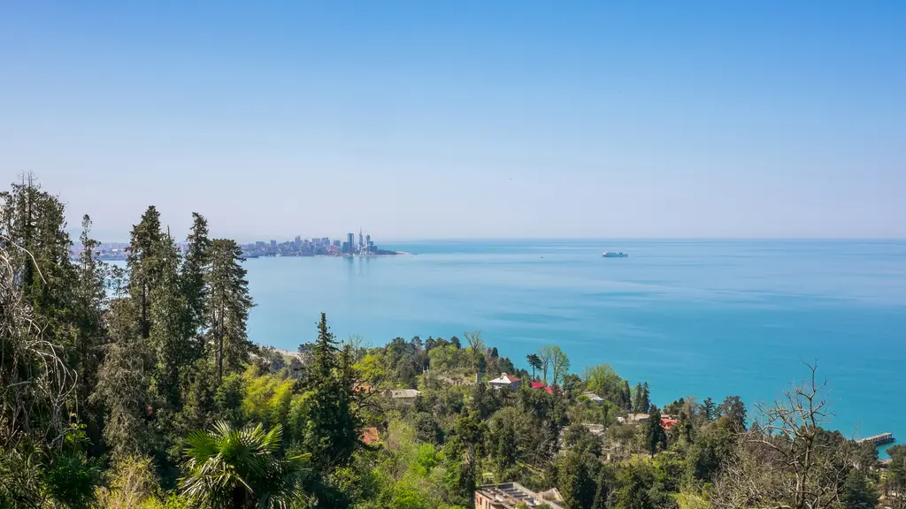 Bờ Biển Đen ở phía tây, một phần quan trọng của địa lý Georgia.