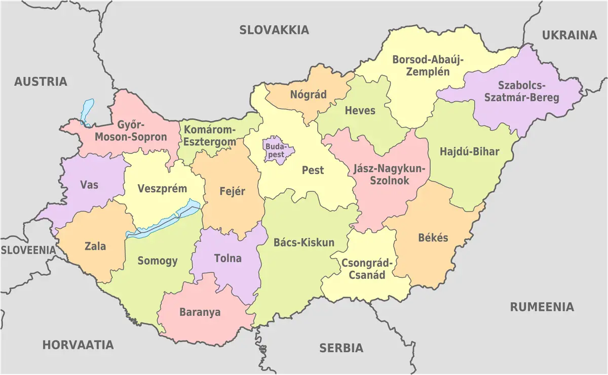 Bản đồ Hungary