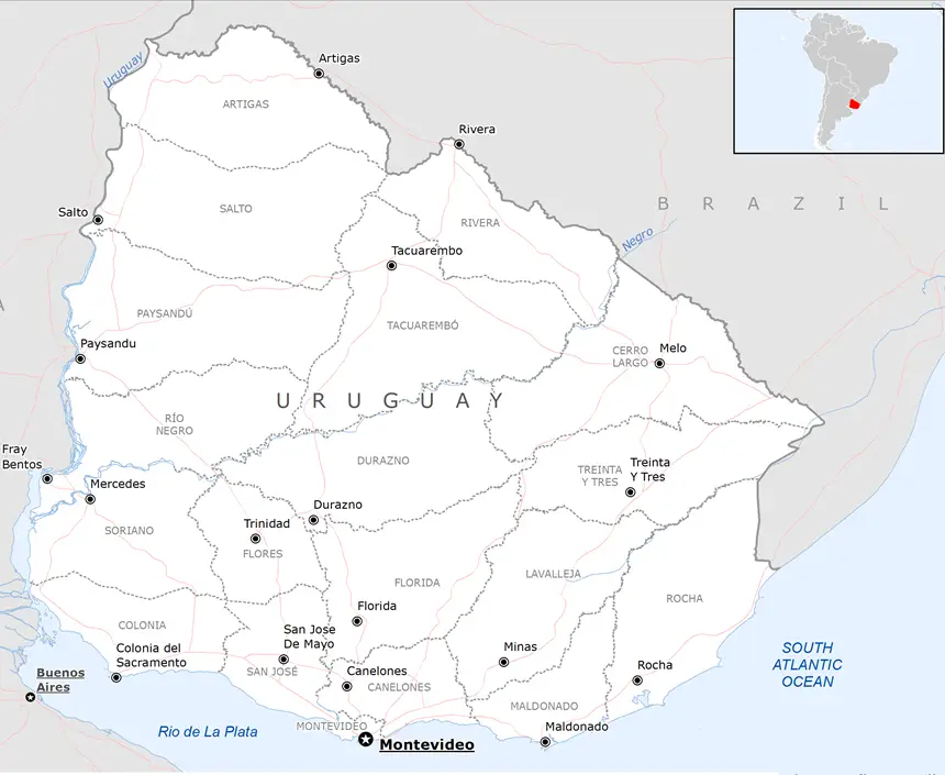 Bản đồ Uruguay