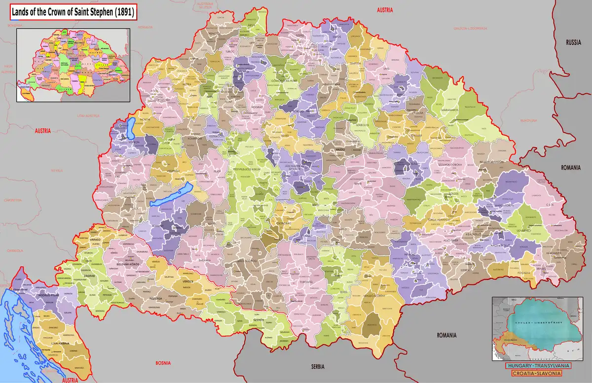 Bản đồ hành chính Hungary