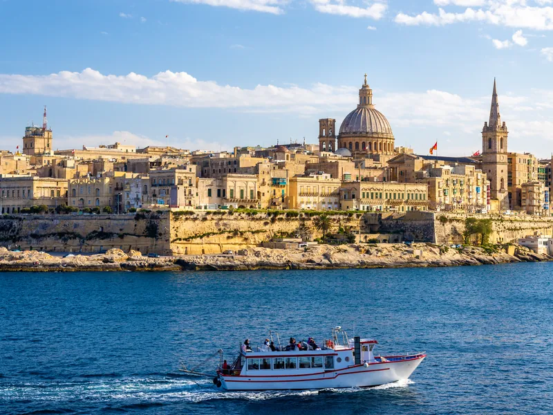 The harbour at Valletta, Malta