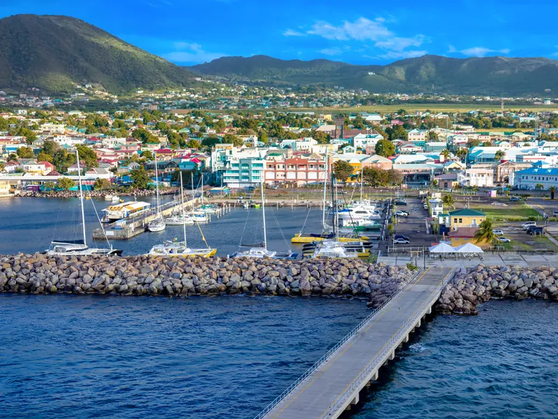 The coast at Basseterre, Saint Kitts and Nevis
